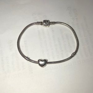 Pandora bracelet w/ heart charm